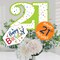 Big Dot of Happiness 21st Birthday - Cheerful Happy Birthday - Colorful Twenty-First Birthday Party Centerpiece Sticks - Table Toppers - Set of 15
